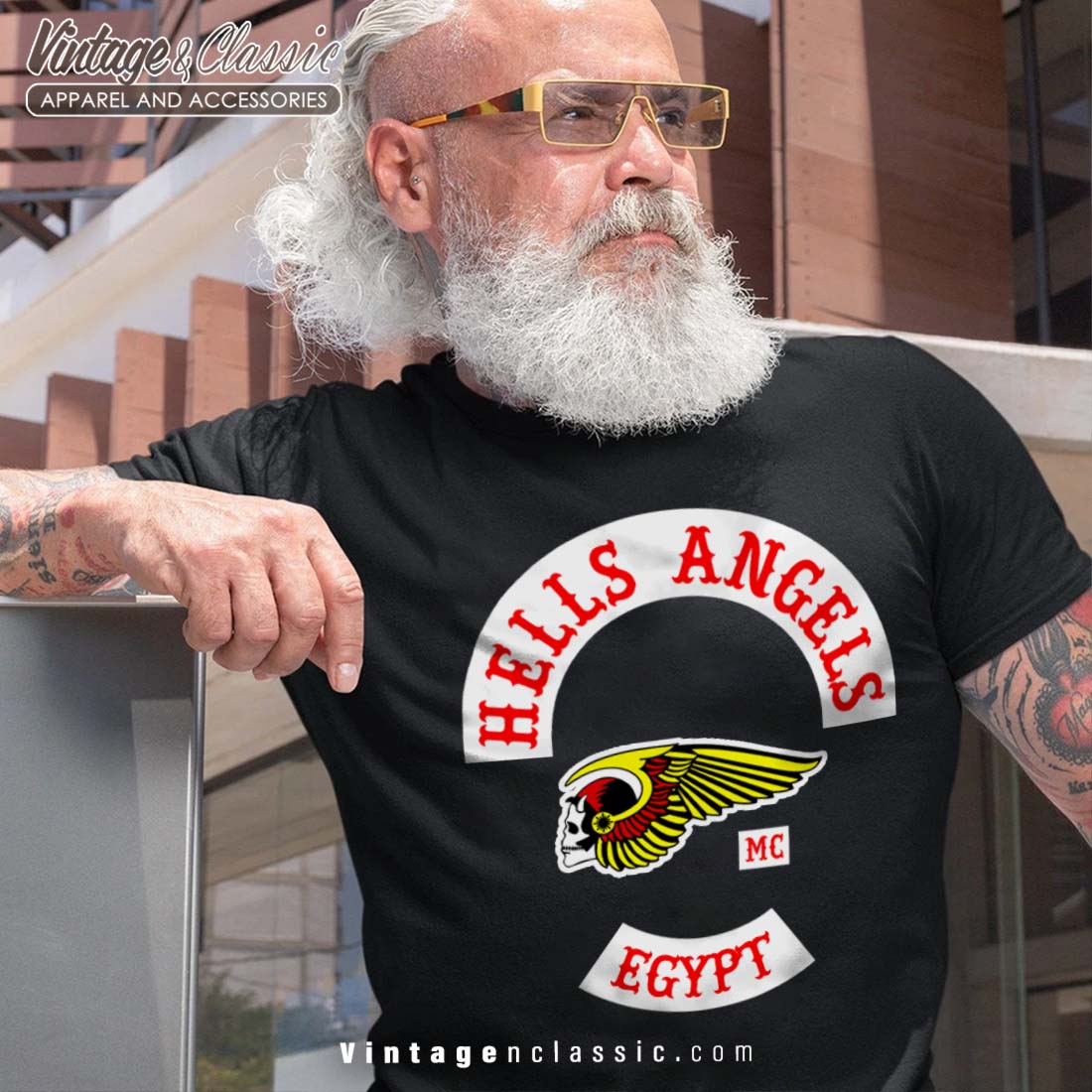 Hells Angels Mc Egypt Shirt Vintagenclassic Tee