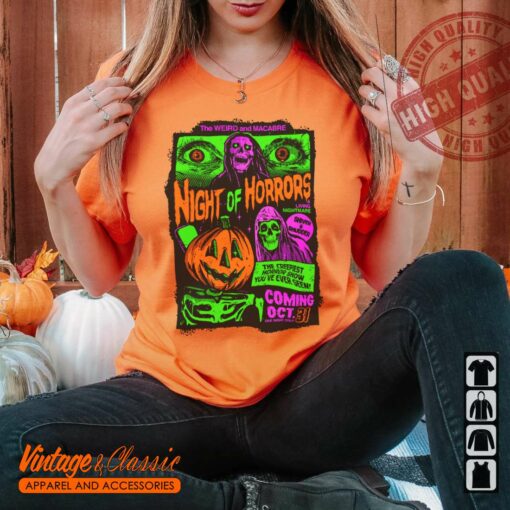 Vintage Halloween Costume – Night Of Horrors Shirt