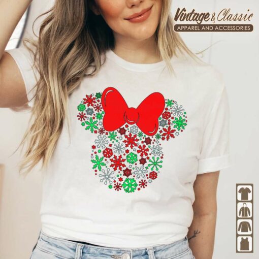 Disney Christmas Minnie Mouse Snowflake Shirt