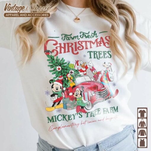 Disney Mickey's Tree Farm Shirt, Mickey And Friends Christmas Shirt ...