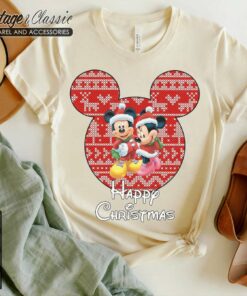 Mickey And Minnie Mouse Christmas T shirt
