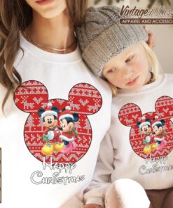 Mickey And Minnie Mouse Christmas white shirt