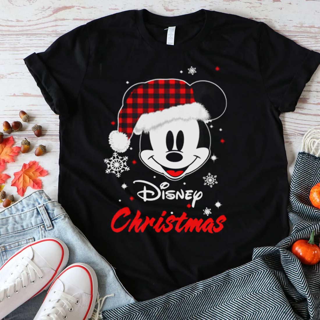 Mickey Mouse Santa Disney Christmas Shirt - Vintagenclassic Tee