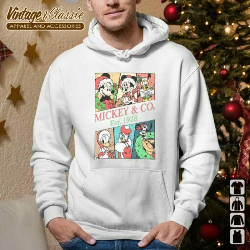 Mouse and Co Christmas EST 1928, Mickey and Friends Santa Christmas Shirt