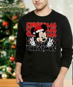 Santa Claus Mickey Funny Disney Christmas youth Sweatshirt