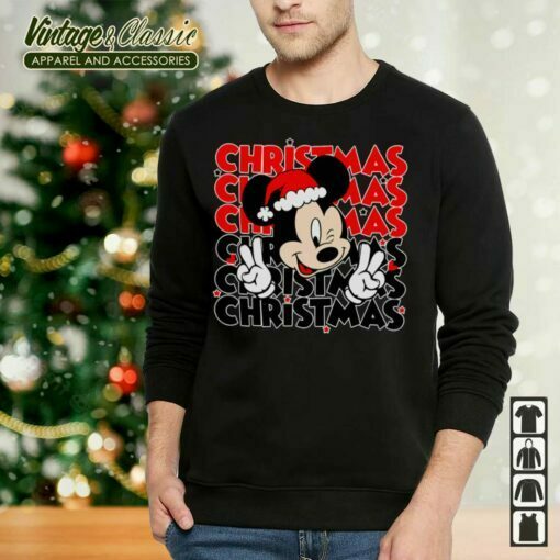 Santa Claus Mickey Funny Disney Christmas Shirt