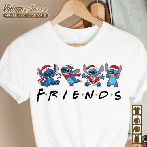 Stitch And Friends Tv Show Disney Christmas Shirt - Vintagenclassic Tee