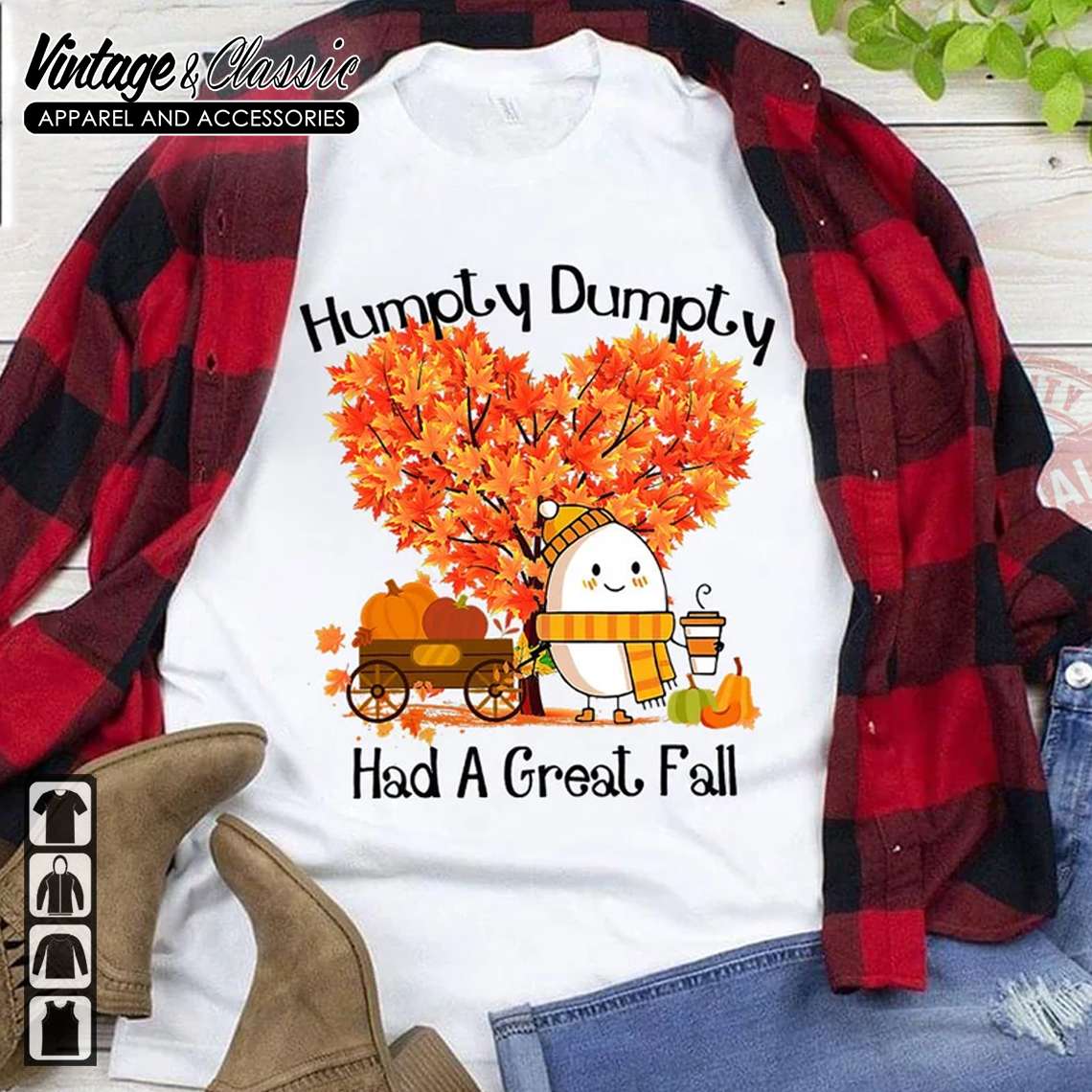 Thanksgiving Shirt 2022 Humpty Dumpty Had A Great Fall Shirt Vintagenclassic Tee