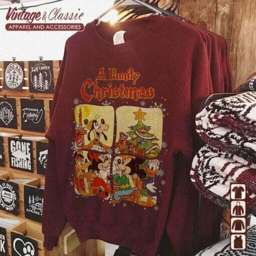 Vintage Disney Family, Mickey And Friends Christmas Shirt