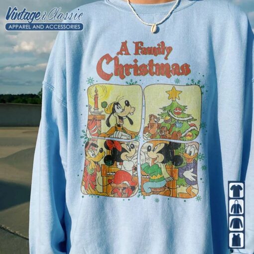 Vintage Disney Family, Mickey And Friends Christmas Shirt