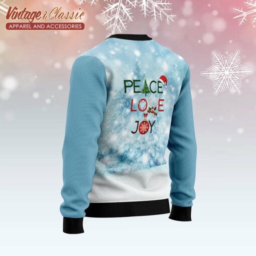 Akita Dog Ugly Sweater, Peace Love Joy Christmas Sweater