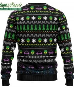 Alien Get In Loser Ugly Christmas Sweater back