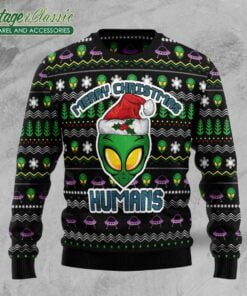 Alien Merry Christmas Humans Ugly Christmas Sweater