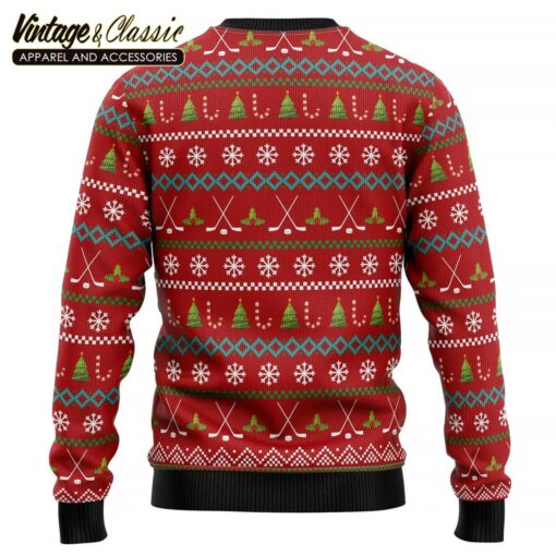 Hockey Ugly Christmas Sweater, All I Want For Christmas Is Hockey