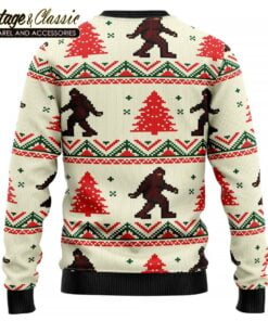 Amazing Bigfoot Ugly Christmas Sweater Xmas Sweater back