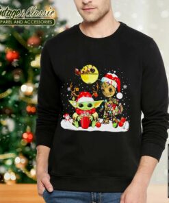 Baby Yoda And Groot Christmas Shirt Disney Star Wars Christmas Sweatshirt