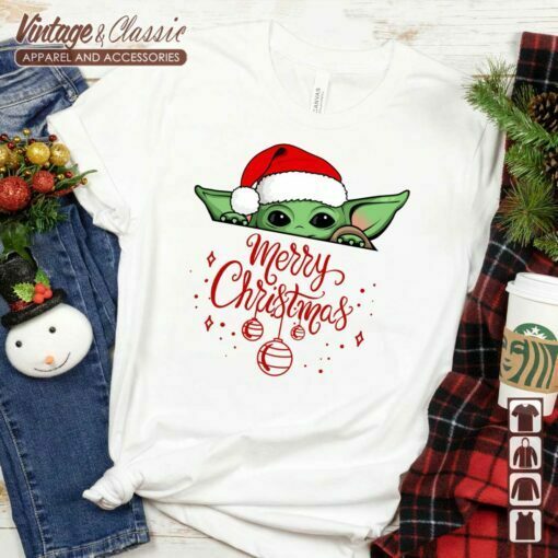 Baby Yoda Christmas Shirt, Disney Christmas Shirt