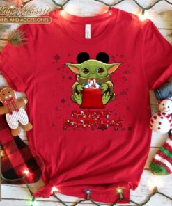 Baby Yoda Christmas Star Wars Christmas Red TShirt