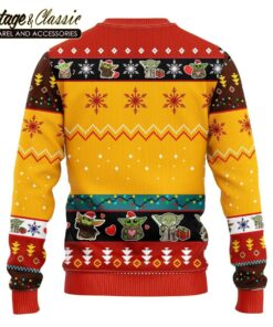 Baby Yoda Moon and Back Cute Ugly Christmas Sweater Xmas Sweatshirt