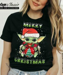 Baby Yoda Santa Christmas Star Wars Christmas T shirt