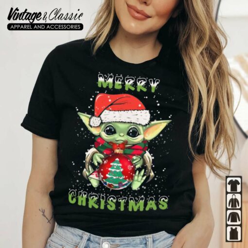 Baby Yoda Santa Christmas Shirt, Star Wars Christmas