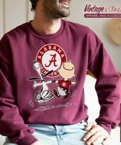Charlie Brown Snoopy Alabama Crimson Tide Sweatshirt