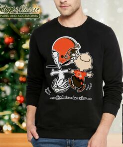 Charlie Brown Snoopy Cleveland Browns Sweatshirt