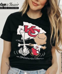 Charlie Brown Snoopy Kansas City Chiefs T shirt