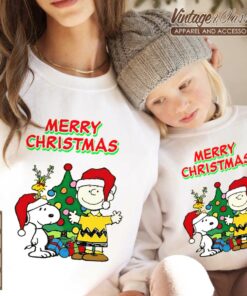 Charlie Brown With Snoopy Merry Christmas Shirt Sweatshirt