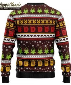 Christmas Wonderful Time For A Beer Ugly Christmas Sweater Xmas Sweatshirt