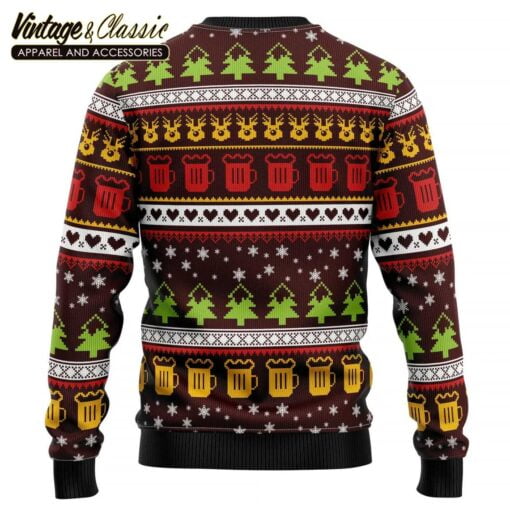Christmas Wonderful Time For A Beer Ugly Christmas Sweater, Xmas Sweatshirt
