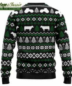 Cow Heifer Ugly Christmas Sweater back