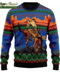 Cowboy Desert Ugly Christmas Sweater front