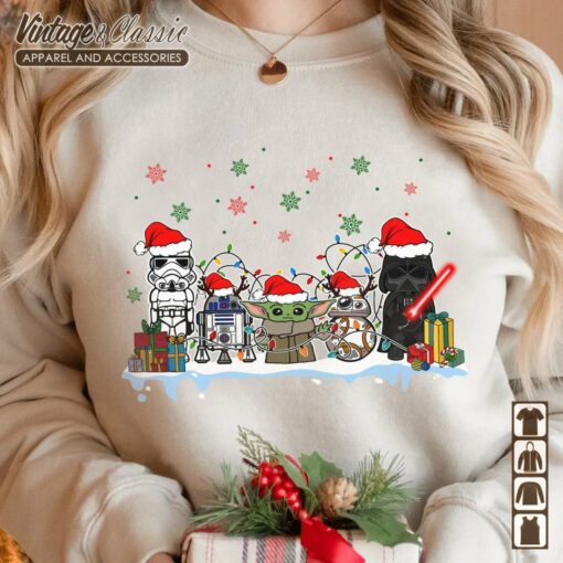 Darth Vader Stormtrooper Christmas Light Shirt, Star Wars Christmas Shirt
