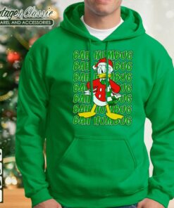 Disney Donald Duck Bah Humbug Christmas Text Stack Shirt hd