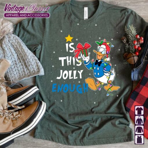 Donald Duck Christmas Lights Shirt, Is This Jolly Enough