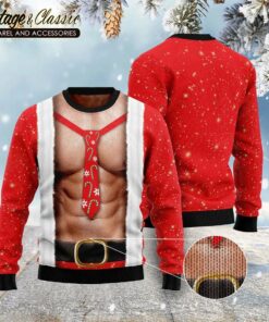 Funny Six Pack Muscle Ugly Christmas Sweater Sweatshirt