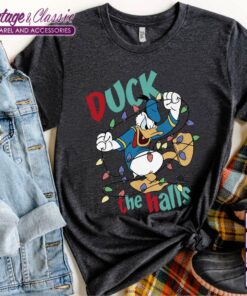 Funy Donald Duck The Halls Christmas Lights Shirt