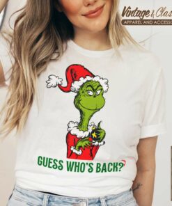 Grinch Christmas Shirt Guess Whos Back Christmas TShirt