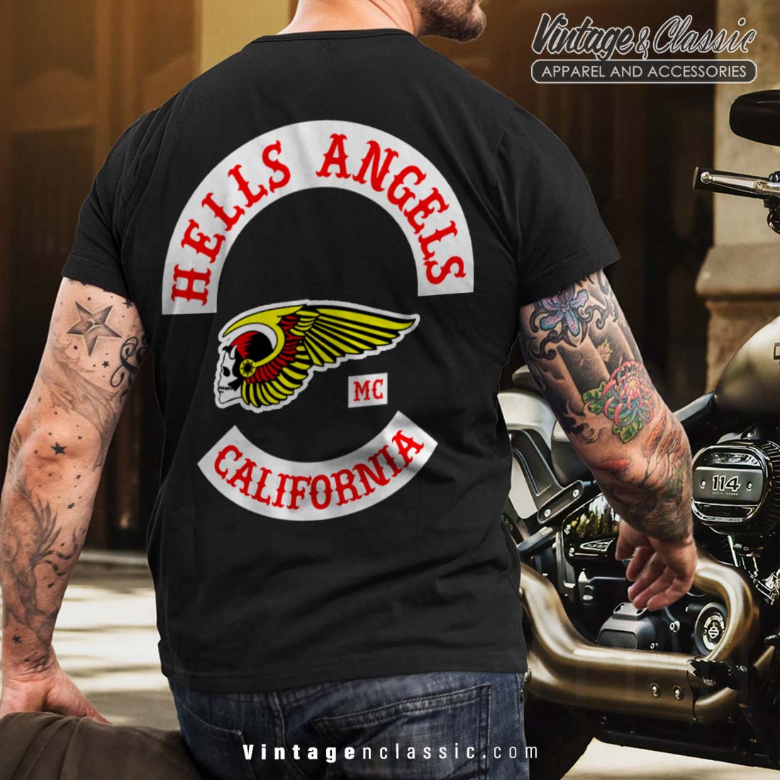 Hells Angels Mc California Shirt - High-Quality Printed Brand