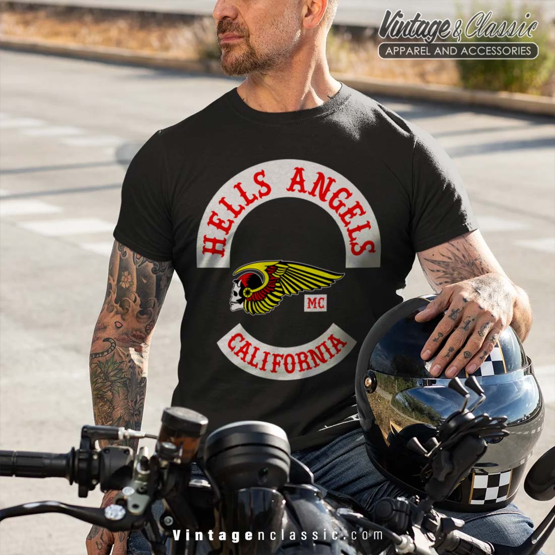 Hells Angels Mc California Shirt - Vintagenclassic Tee