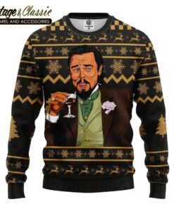 Leonardo DiCaprio Funny Ugly Christmas Sweater Sweatshirt front