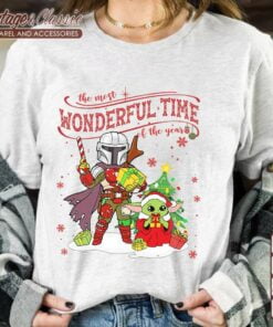 Mandalorian and Baby Yoda Christmas shirt Its The Most Wonderful Time Of The Years