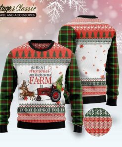 Merry Famer Ugly Christmas Sweater The Best Memories Are Made On The Farm Sweatshirt