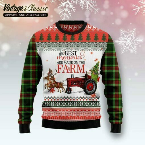 Merry Famer Ugly Christmas Sweater, The Best Memories Are Made On The Farm Sweatshirt
