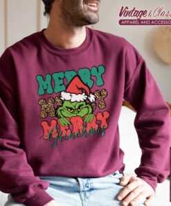 Merry Grinchmas Shirt Grinch Poses Santa Shirt Sweatshirt