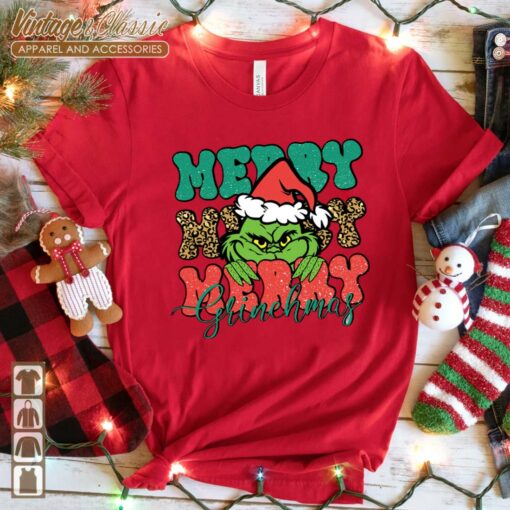 Merry Grinchmas Shirt, Grinch Poses Santa