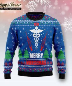 Merry Nursemas Ugly Christmas Sweater Sweatshirt fonrt