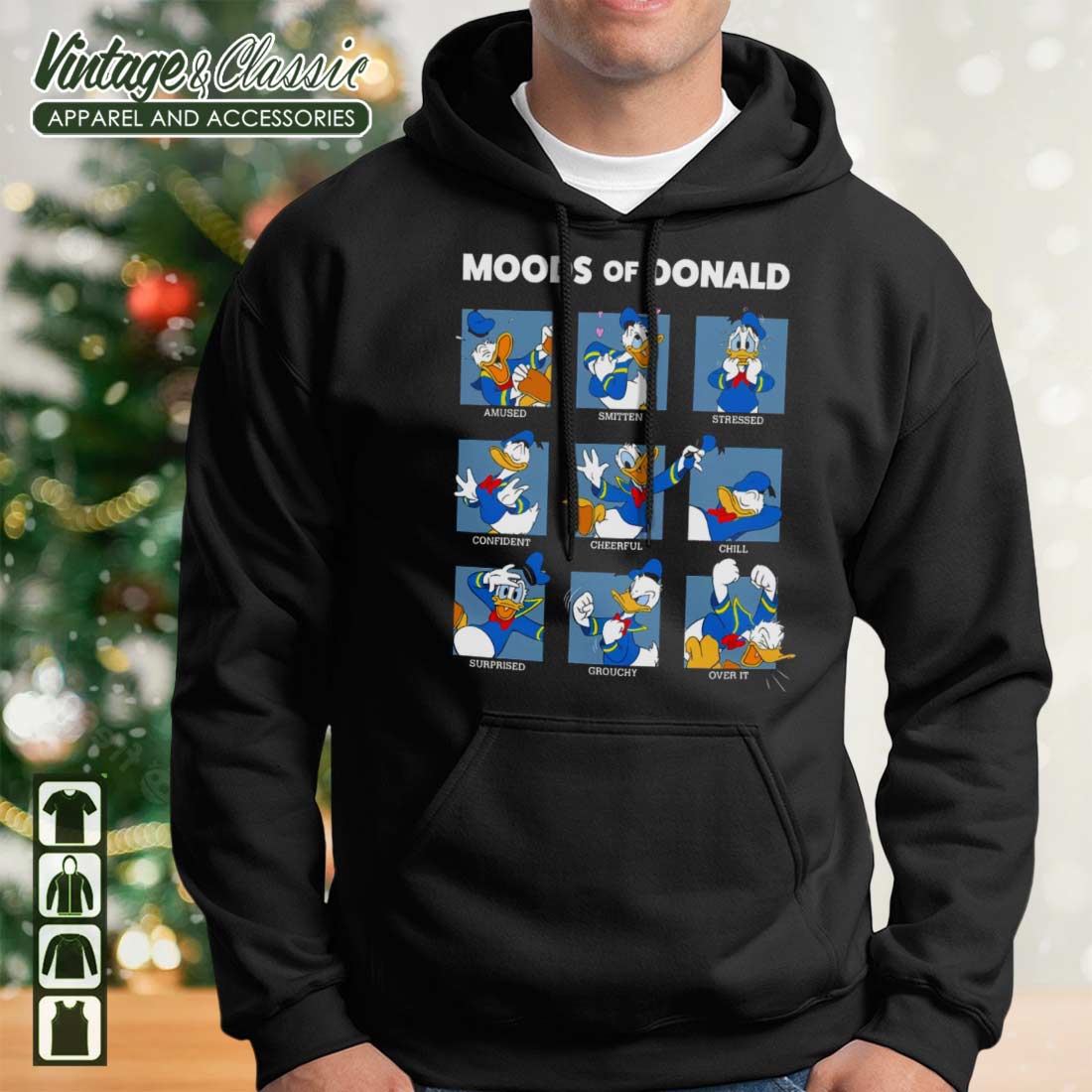 Moods Of Donald Duck, Funny Donald Face Shirt - Vintagenclassic Tee