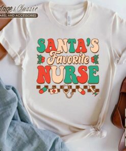 Nurse Christmas Shirt Santas Favorite Nurse Christmas Tshirt